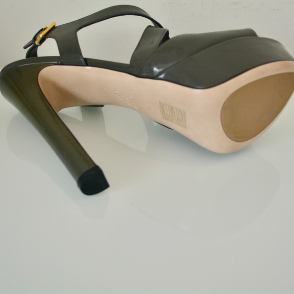 NEW AUTHENTIC MIU MIU  SLING BACK PLATFORM PATENT LEATHER PUMPS - Picture 8 of 9